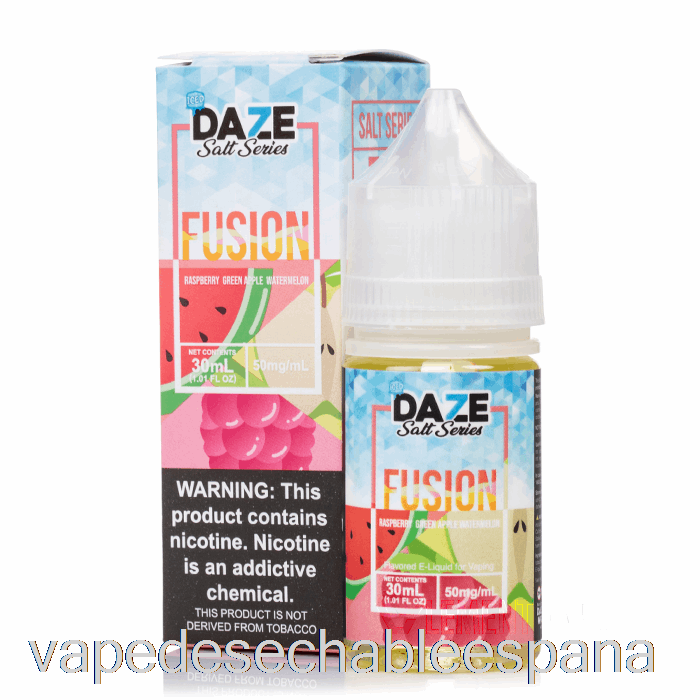 Vape Desechable España Iced Frambuesa Manzana Verde Sandía - 7 Daze Fusion Salt - 30ml 50mg